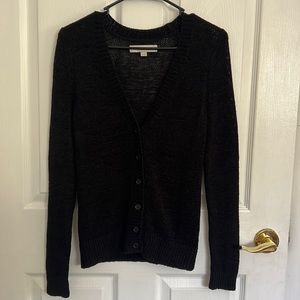 LOFT Black Knitted Acrylic Cardigan